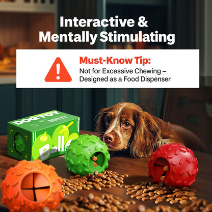 ZHIERDE Treat Dispensing Dog Toys - Interactive Cognitive Dog Treat Toy,Puzzle Ball for Puppies & Small Dogs,Promotes Slow Eating, Reduces Stress,Perfect for Fetch,Chewing & Training