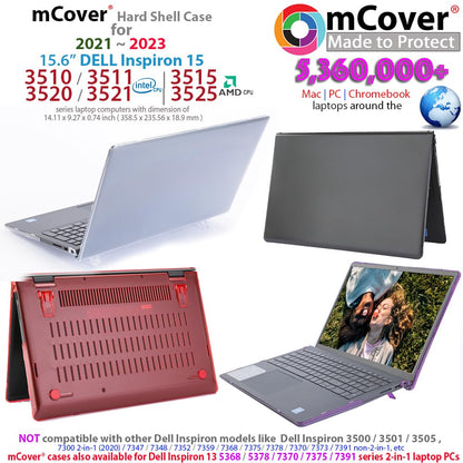 mCover Case Compatible ONLY for 2021-2023 15.6" Dell Inspiron 15 3510 3511 3515 3520 3521 3525 Series Laptop Computer (NOT Fitting Other Dell Models) - Blue