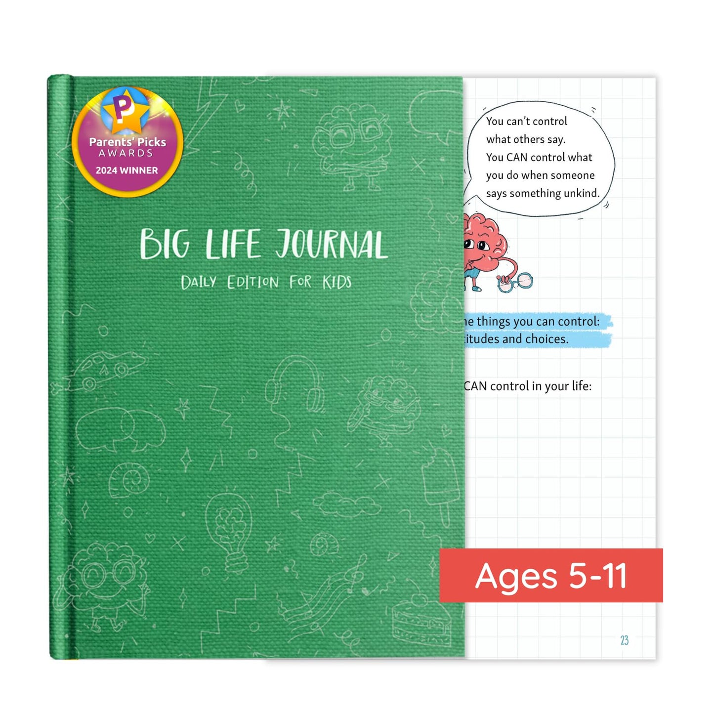 Big Life Journal – Daily Journal for Kids (Ages 5–11) – Guided Growth Mindset Workbook with Daily Prompts & Activities to Build Confidence, Gratitude & Positive Thinking – Gift for Boys & Girls (Green)