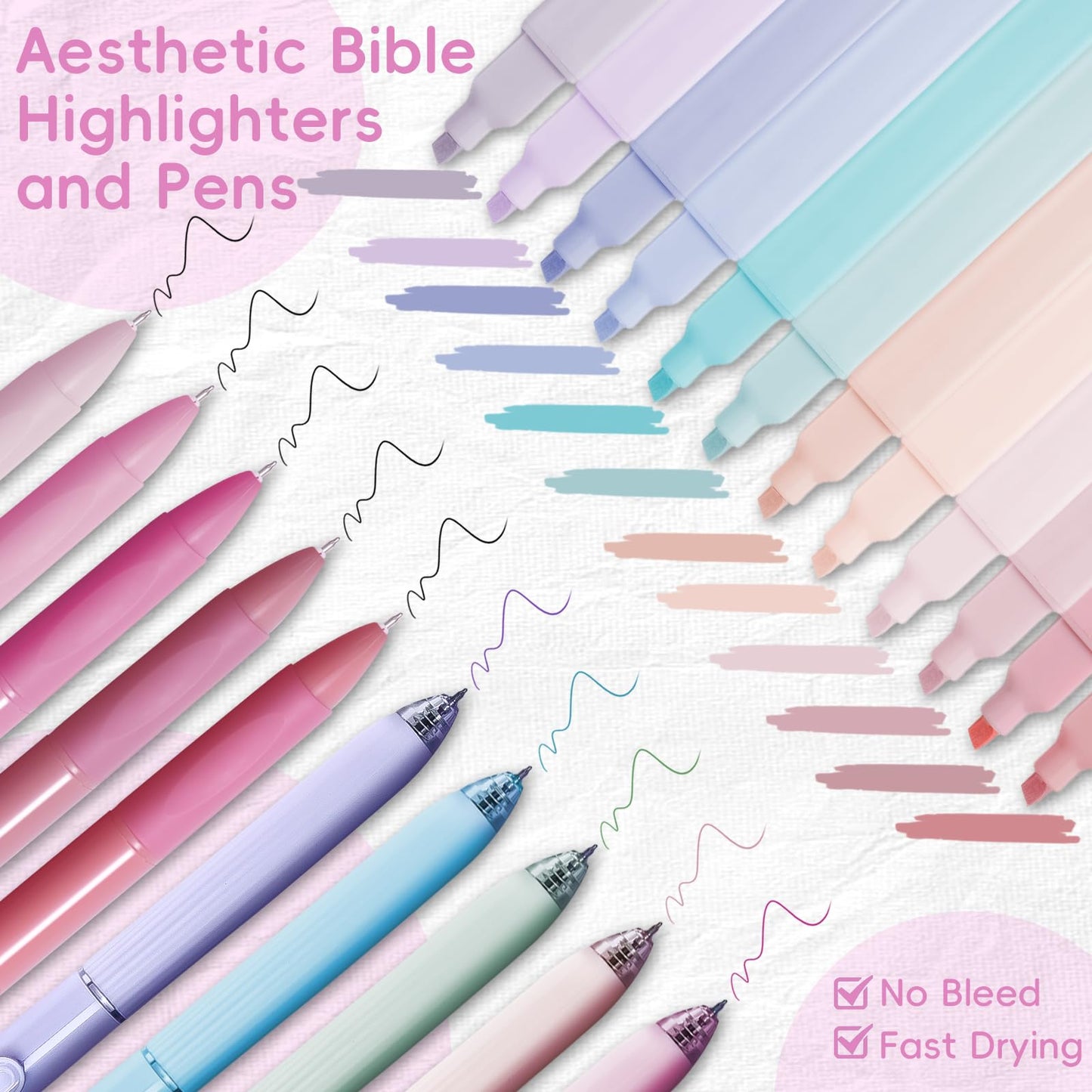 XKDOUS Bible Study Supplies Journaling Kit for Women, Bible Study Kit Journaling Supplies Includes Prayer Journal, Highlighters, Emergency Card, Pencil Case and More, Christian Gifts for Women, Pink