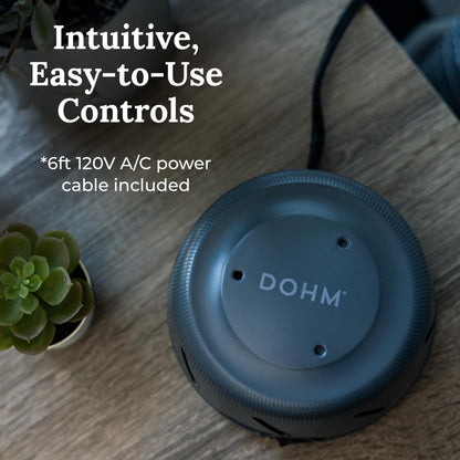 Yogasleep Dohm Uno White Noise Sound Machine, Fan-Based Natural Calming Pink Noise for Office Privacy, Sleep Aid & Meditation. Adjustable Tone & Noise Canceling for Travel, Baby & Adults (Charcoal)