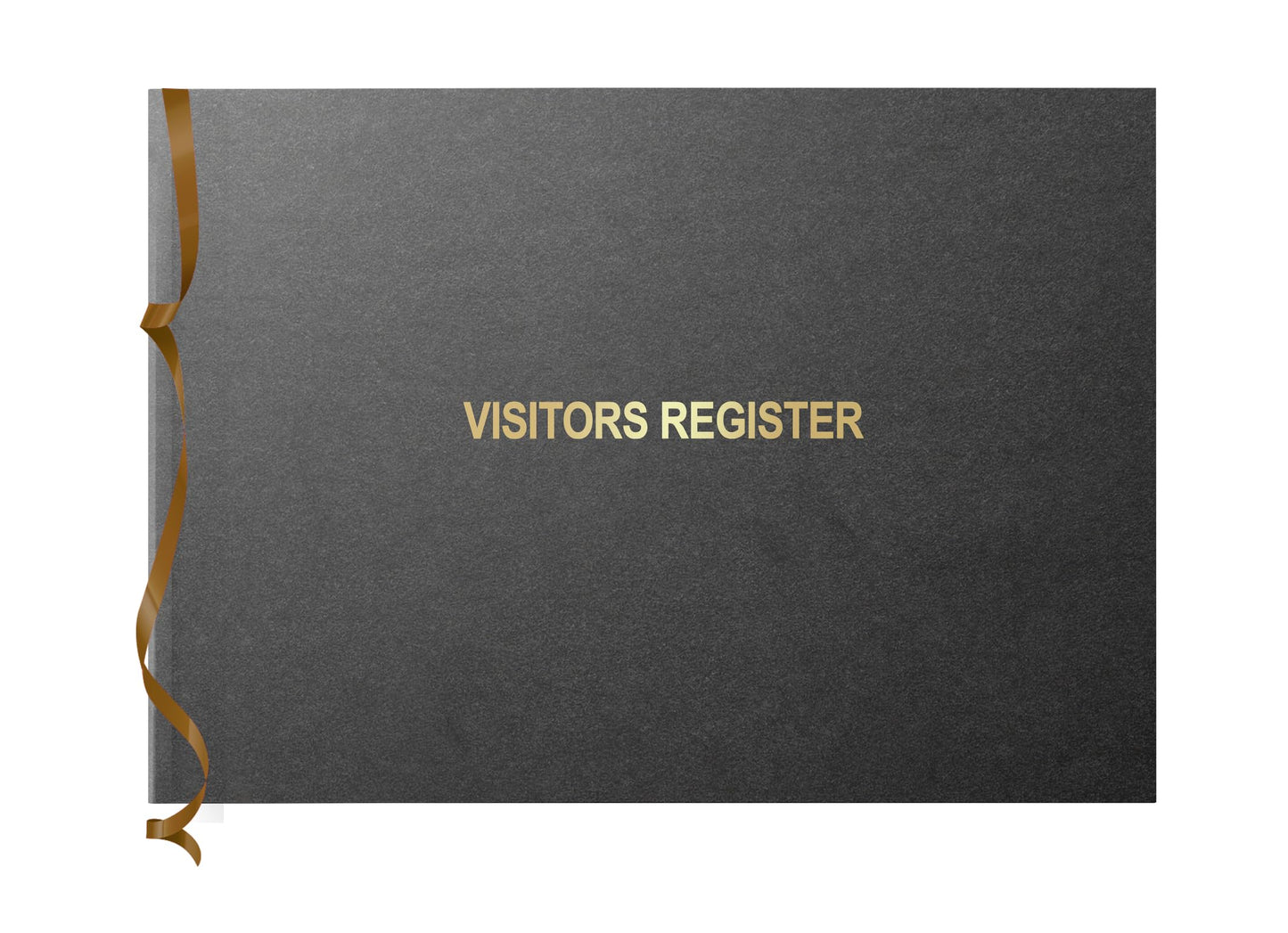 Officewerks Visitors Register & Guest Book, 120 Pages, 8 7/8" X 7", Black Hardbound Cover, Durable Smyth Sewn Binding