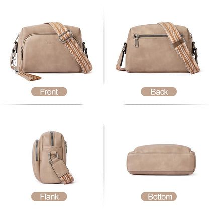 CLUCI Crossbody Bags for Women Trendy, Vegan Leather Shoulder Handbags，Purses for Women with Adjustable Wide Strap
