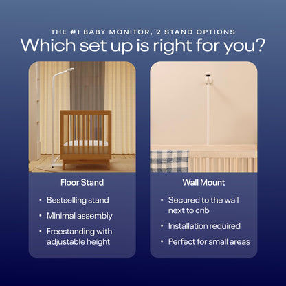 Nanit Pro Smart Baby Monitor & Wall Mount – 1080p Secure Wi-Fi Video Camera, Sensor-Free Sleep & Breathing Motion Tracker, 2-Way Audio, Sound & Motion Alerts, Night Vision, and Breathing Band - White