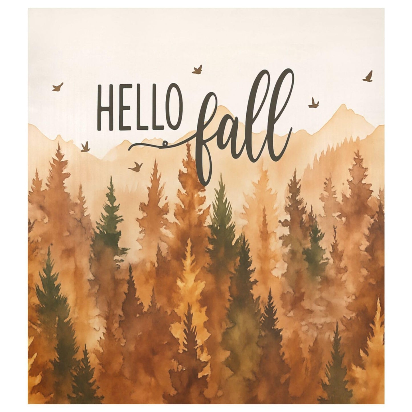 Hello Fall Forest Dishwasher Stickers Magnetic Cover Autumn Scenery Pine Tree Kitchen Fridge Magnet Covers Decals Home Decorations Vinyl Sticker Reusable 23W x 26H inches