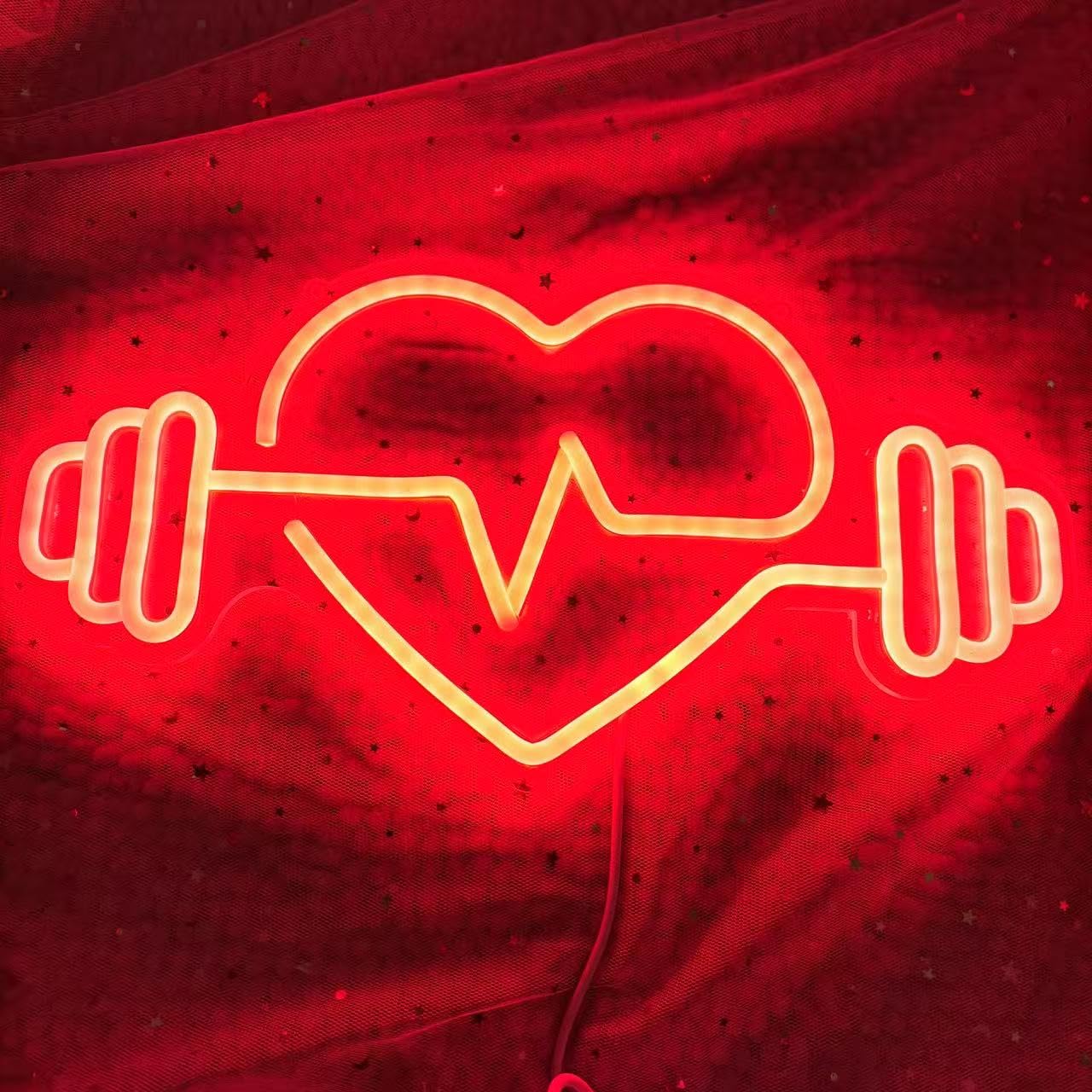 GYM neon sign Dumbbell neon light,Fitness Neon Sign Gym Wall Sign Gym Open Wall Art Decor Gift for Her, Christmas Gift, Bedroom Neon Sign