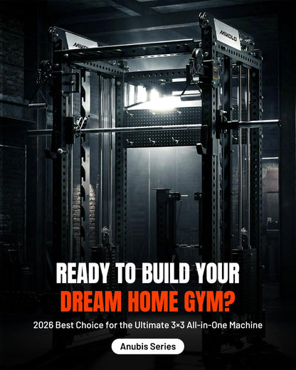 Mikolo Anubis-2.0 Ultimate Smith Machine, 2000LBS Power Cage with LAT Pulldown&Cable Crossover, Multi-Function Trainer with Aluminum Pulley System for Fitness Home Gym