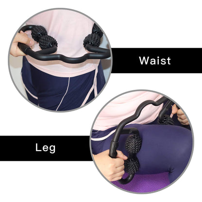 Muscle Roller, Trigger Point Muscle Roller for Calves, Leg, Arms, Tennis Elbow and Golfer Elbow, Foam Roller Deep Massage Tool for Relieve Muscle Soreness, Stiffness and Tight Muscles (Black)