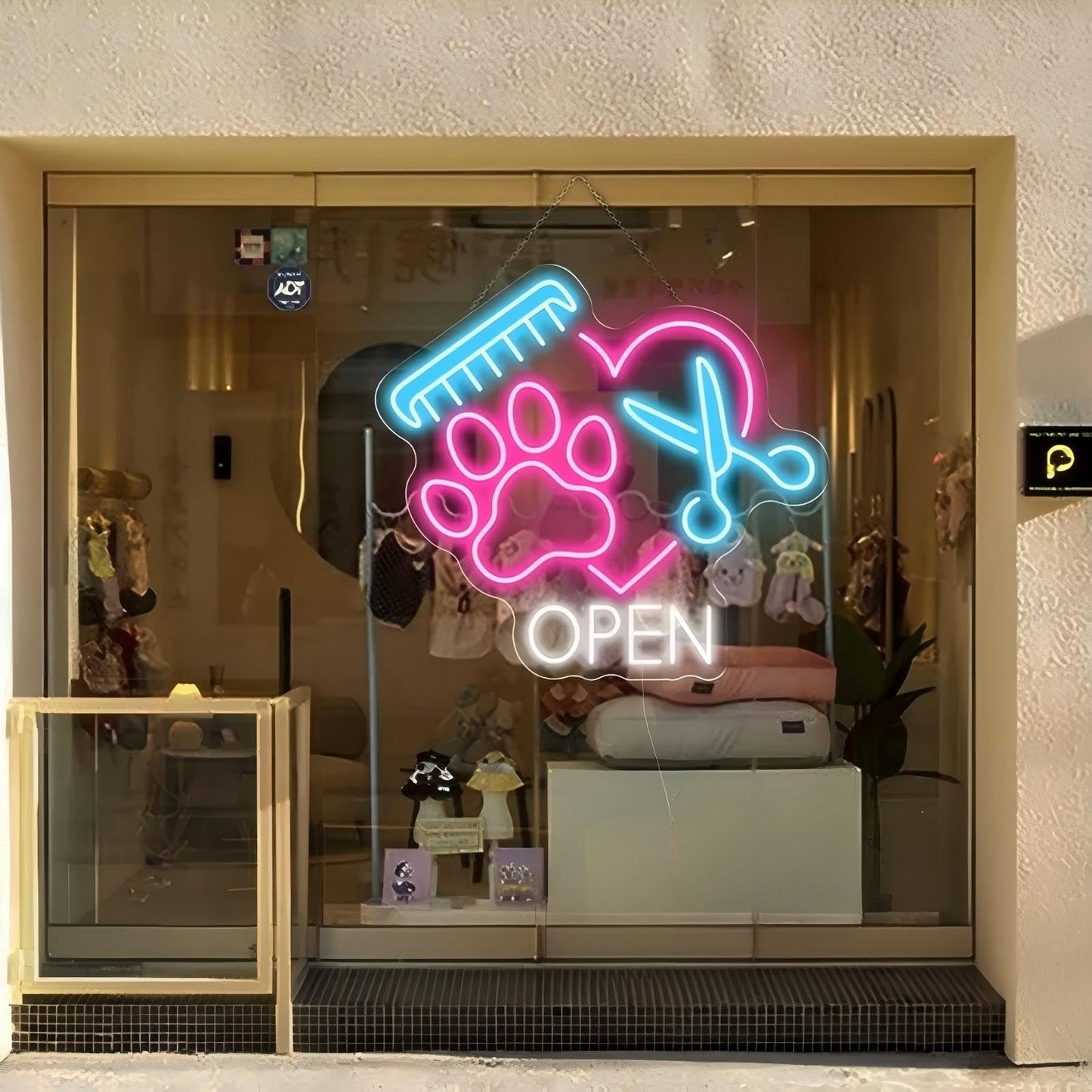 Pet Open Paw Neon Sign, Pet Spa Neon Light, Pet Shop Open Led Lights, Pet Salon Led Sign, Pet Grooming Sign, Pet Spa Decor, Pet Shop Welcome Sign, Pet Stores and Animal Clinics Neon Wall Signs