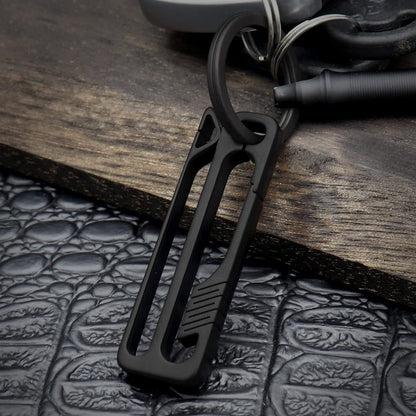 PJYTAC Black Titanium Belt Key Holder Heavy Duty Quick Release Keychain Clip with Titanium Key Ring for Men and Women