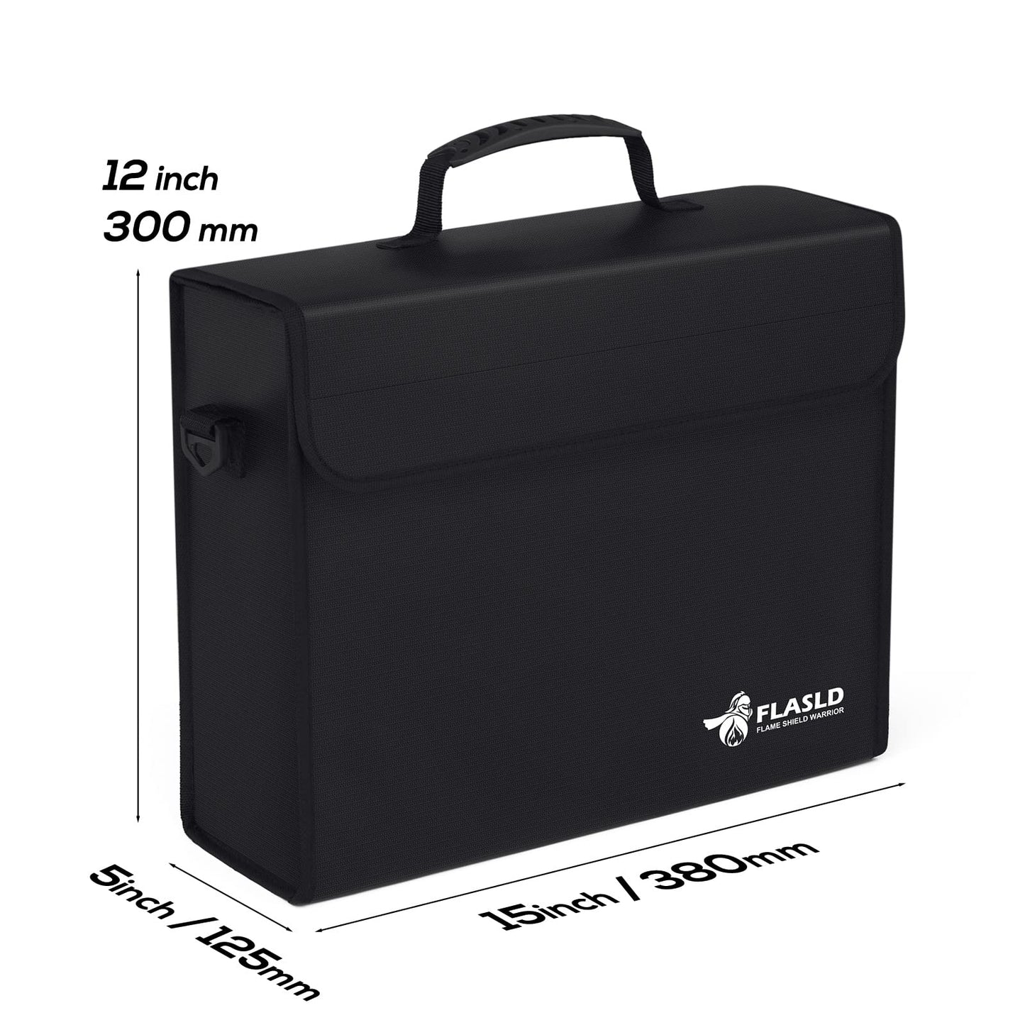 FLASLD Fireproof Document Bags, 15x12x5” Large Fireproof & Water Resistant Bag, Holder Home Office Portable Filing Storage for Valuables, Fireproof Folder FireSafe Box for Cash, Passport