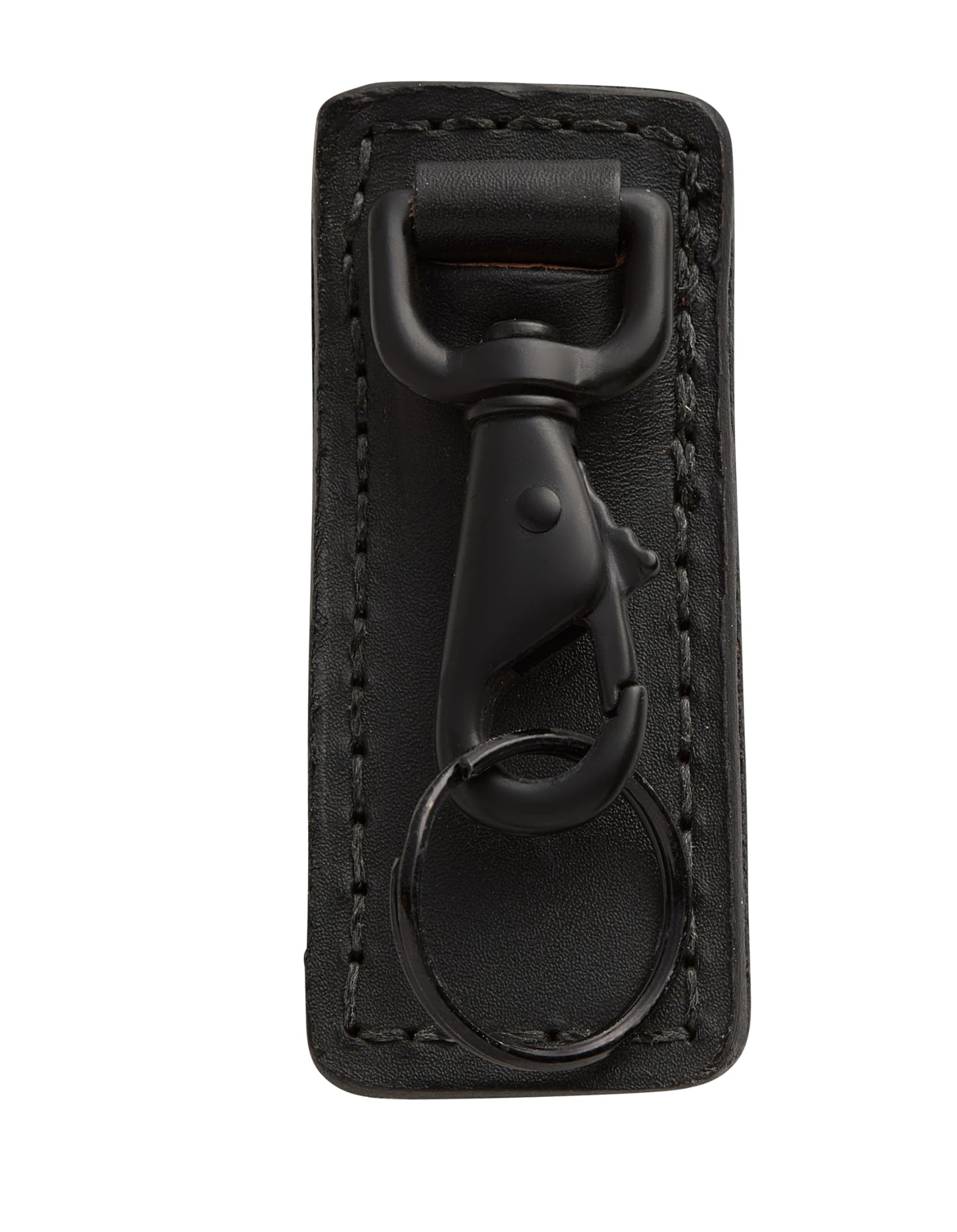 JAY-PEE Genuine Leather Key Ring Holder with Steel Belt Clip – Comfort-Backed Highride Keyring Fits 2.25″ Duty Belts