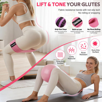 WALITO 15 PCS Pilates Kit, Adjustable Pedal Resistance Band with Handle, Figure 8 Resistance Band for Exercise Women, At Home Workout Equipment Set with Yoga Ball & Booty Bands for Full Body Gym