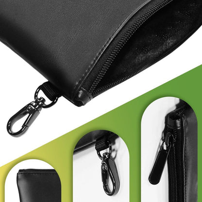 Lcjtop Golf Tee Pouch. 8.9 x 7 inches Travel Gear Professional Zippered Golf Tee/Ball Pouch Bag for Men & Women.Black