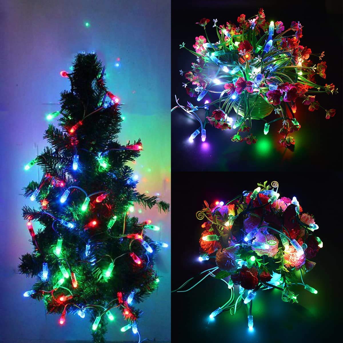 WESIRI WS2811 Diffused Digital RGB LED Pixel Lights Individually Addressable Round DIY LED Pixels Module IP68 Waterproof Green Wire DC12V 50pcs/Set