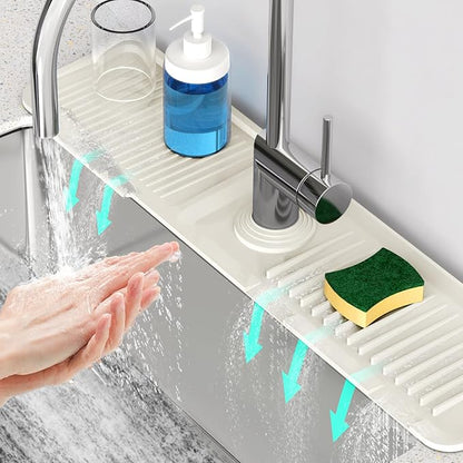 24'' Faucet Mat for Kitchen Sink Faucet Mat Kitchen Sink Splash Guard Silicone