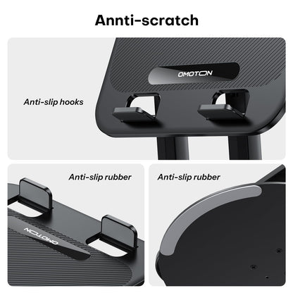 OMOTON Laptop Stand for Desk with 360° Rotating Base, Ergonomic Laptop Riser for Collaborative Work, Easy Storage, Fits MacBook/All Laptops up to 14 inches, Black