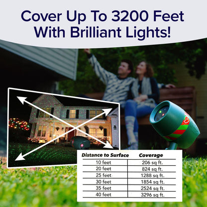 Star Shower Ultra 9 Outdoor Christmas Laser Holiday Projector with Remote, 2 Pack, w/ 9 Unique Patterns, Showers Home w/Thousands of Lights, 3 Color Combinations, Up to 3200 Sq Ft