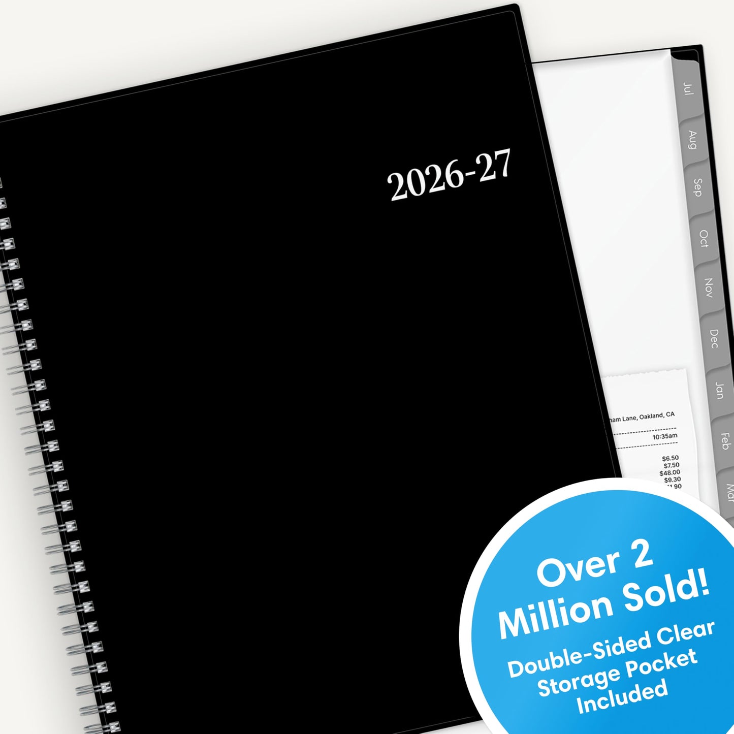 Blue Sky 2026-2027 Weekly and Monthly Academic Year Planner Calendar, July 2026 - June 2027, 8.5" x 11", Flexible Cover, Wirebound, Laminated Tabs, Enterprise