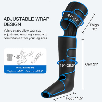 CINCOM Leg Massager with Heat and Compression, Air Compression Leg Massager for Circulation and Pain Relief Muscles Relaxation Gifts - FSA HSA Eligible