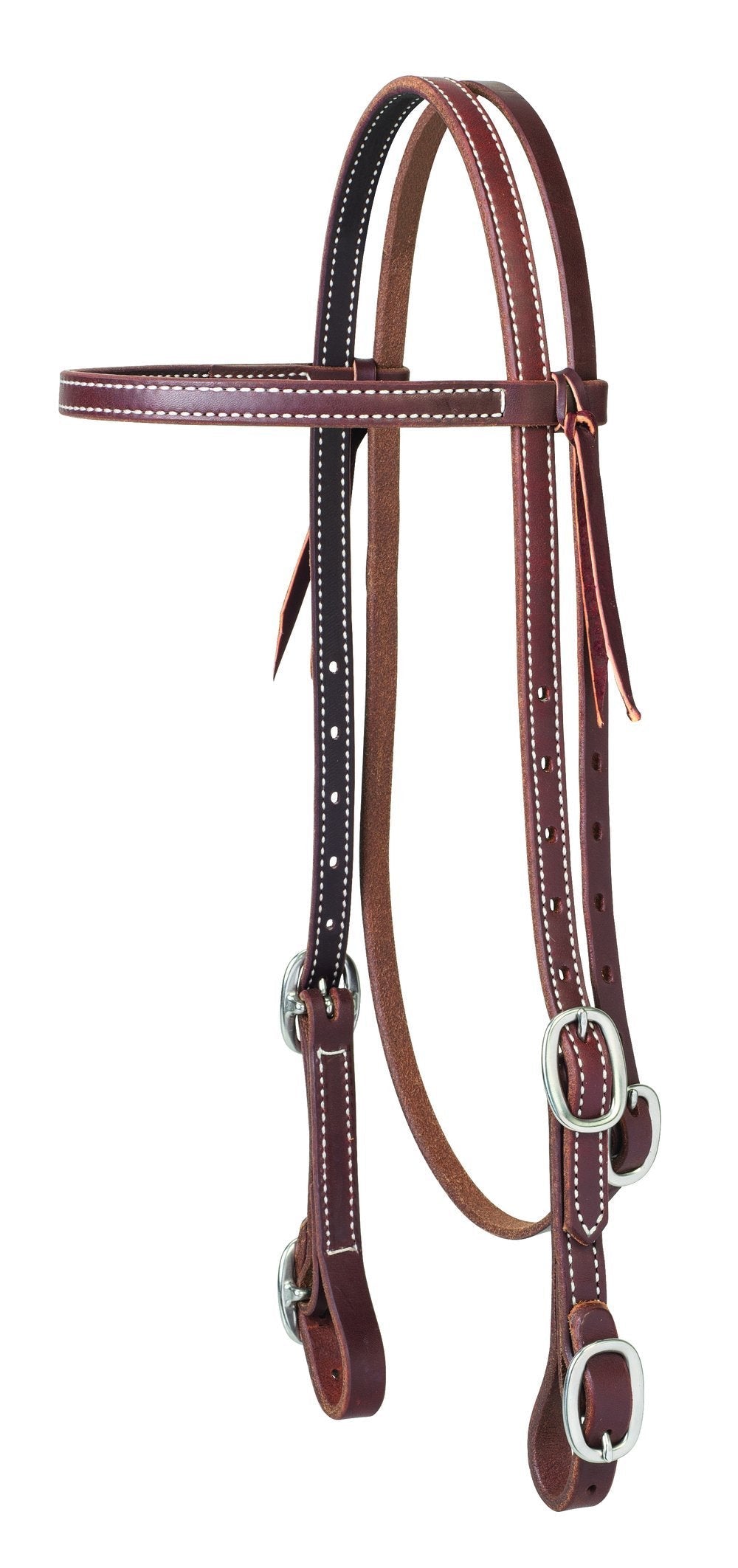 Weaver Leather Working Tack Browband Headstall with Buckle Bit Ends, 5/8"