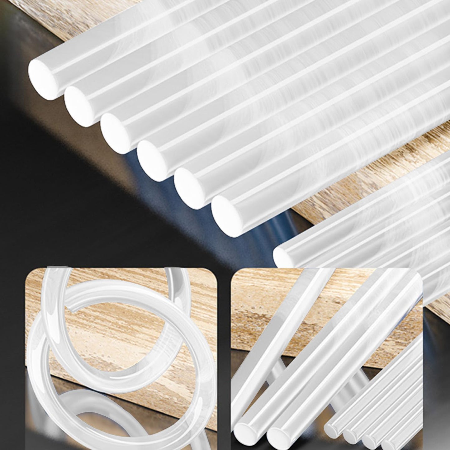MONVICT Hot Glue Sticks, Pack of 100 (2.2 lb) 4"Long 0.43" Diameter Full-Size Hot Glue Gun Sticks Art Glues Pastes Hot Melt Sticks for Most Large Glue Guns, Clear Glue Sticks for DIY, Arts & Crafts