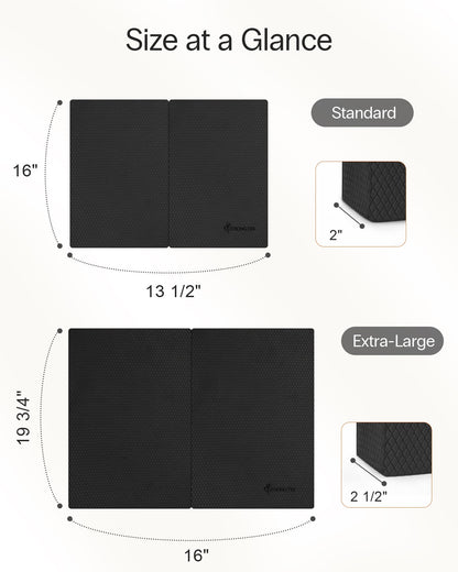 StrongTek 2-in-1 Non-Slip Balance Pad - High-Density Foam Cushion, Supportive Exercise Mat & Knee Pad for Core Training, Yoga, Pilates, Physical Therapy, Stability Training, Stretching, and Rehab
