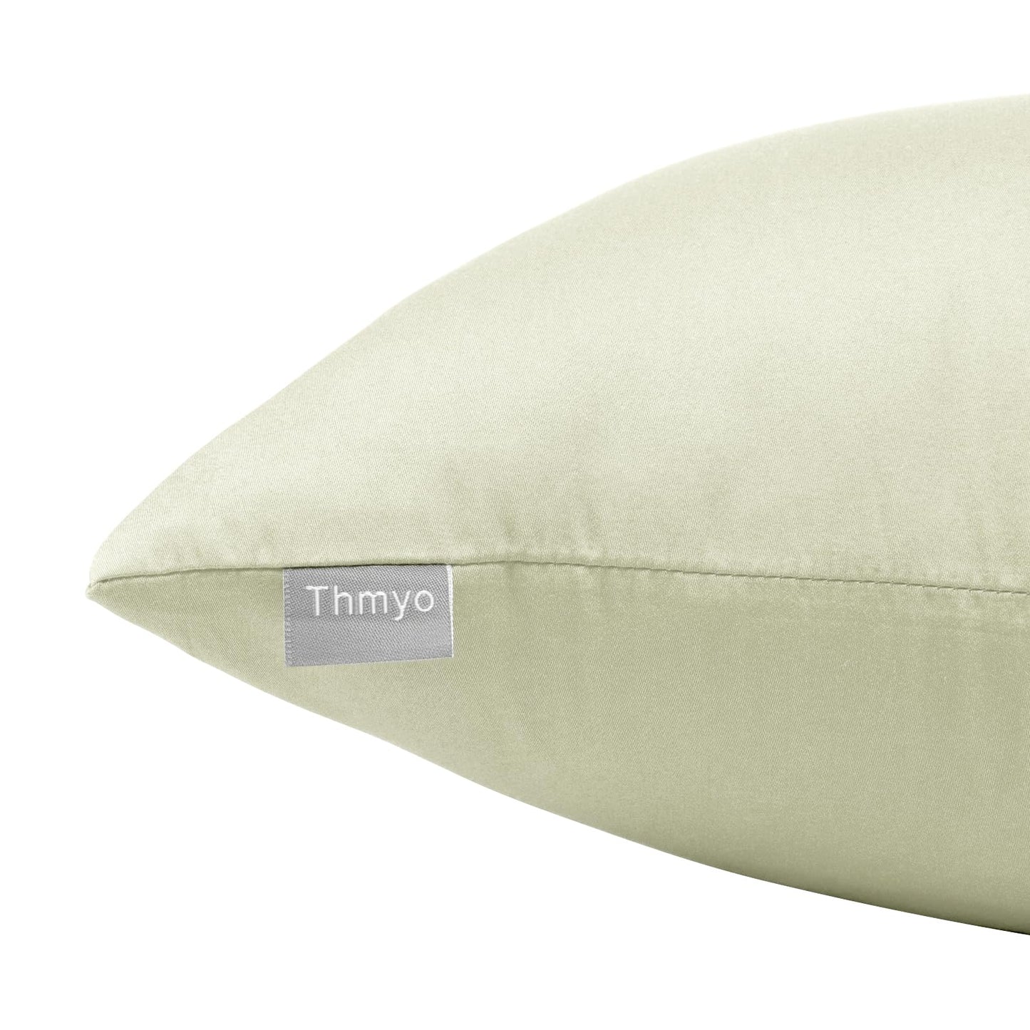 Thmyo 4-Pack 100% Cotton Comfortable Solid Decorative Throw Pillow Case Square Cushion Cover Pillowcase Sublimation Blank Pillow Covers DIY Throw Pillowcase for Sofa(18x18inch/45x45cm,Beige)