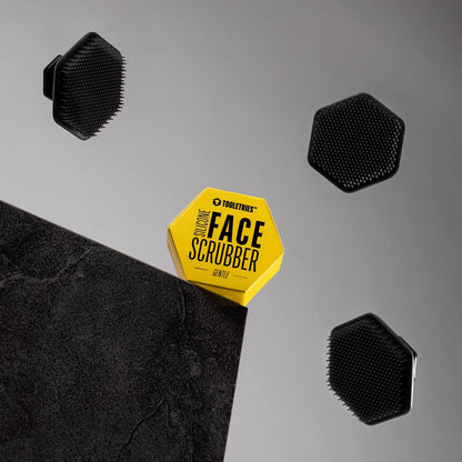 TOOLETRIES Men's Face Scrubber - Premium Silicone Facial Cleansing Brush, Gentle Exfoliator Pad & Soft-Touch Massager - Removes Dead & Dry Skin - Long Lasting Shower Accessories - Sand