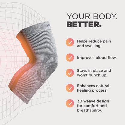 Incrediwear Knee Sleeve – Knee Braces for Knee Pain, Joint Pain Relief, Swelling, Inflammation Relief, and Circulation, Knee Support for Women and Men, Fits 18”-22” Above Kneecap (Grey, X-Large)