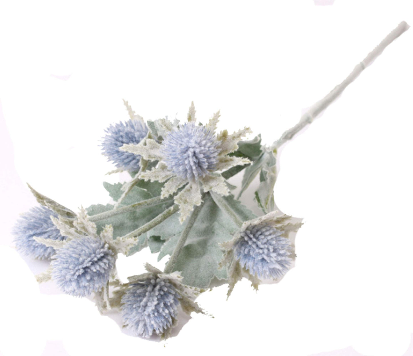 TBUY ROSE 3 Pack Artificial Thistle Flowers Eryngiums Faux Plants Floral Tree Picks Christmas Greenery Picks and Sprays for Garden Wedding Prom Party Bouquet Floral Arrangement (Blue)