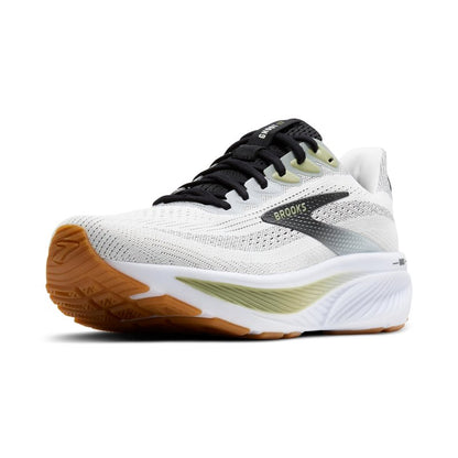 Brooks Men’s Ghost 17 Neutral Running Shoe - White/Black/Tea - 8 Medium