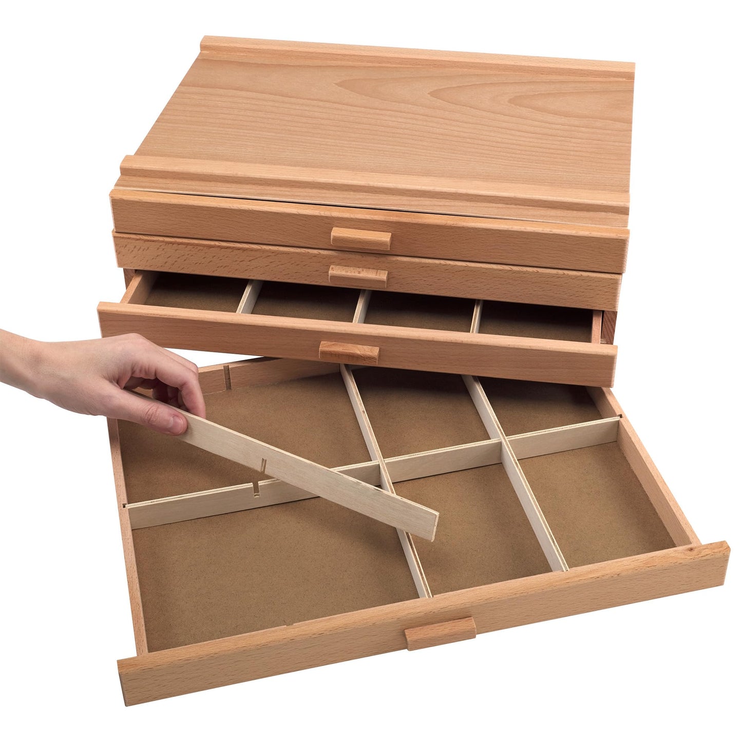 HG Art Concepts Artists Storage Chests - Premium Studio Organizer for Paint Tubes, Brushes, Pencils, Markers, & More! - 4 Drawer - 2 Pack