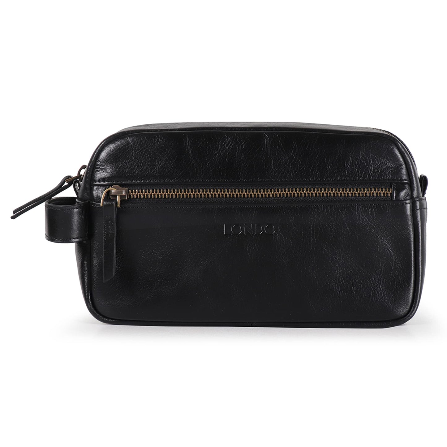 Londo Genuine Leather Travel Toiletry Bag – Makeup, Shaving Organizer, Dopp Kit for Men & Women, Durable & Stylish Travel Accessory