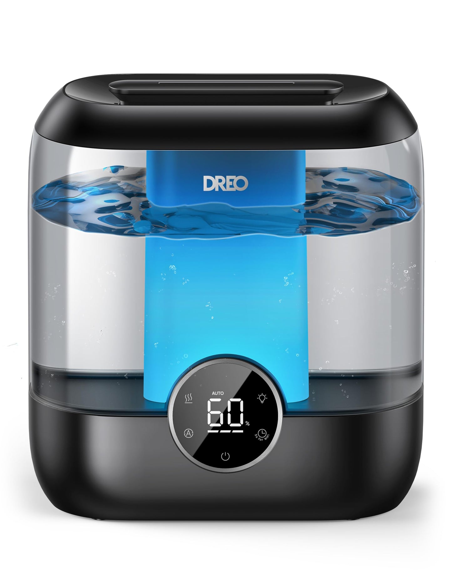 Dreo 6L Top Fill Humidifiers for Bedroom, 60H Runtime 28 dB Quiet Supersized Cool Mist Air Humidifiers for Large Room, Baby Nursery, Plant, Indoor, Night Light, Easy to Clean, Precise Humidity Control