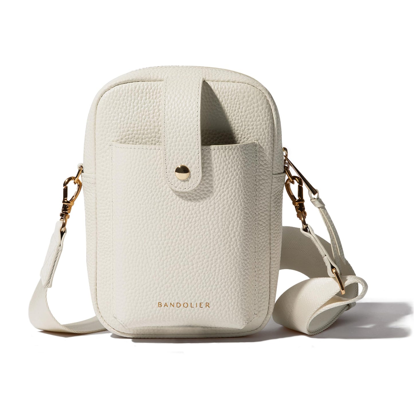 Bandolier Dillon Bag Crossbody | Stylish Pebble Leather Bag | Adjustable Strap, Exterior Slip Pocket | Small Bags for Women