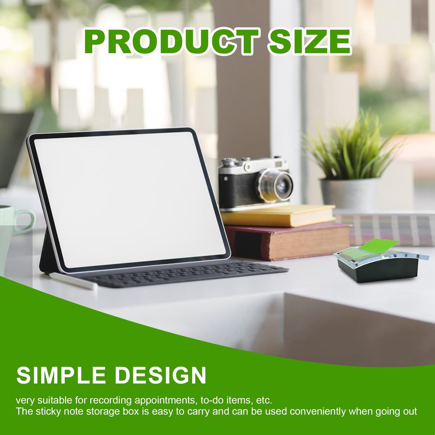 2 Pcs Pop Up Sticky Note Dispenser Acrylic Small Sticky Note Holder for 3 x 3 Inch Sticky Notes Office Home Classroom Desk Supplies