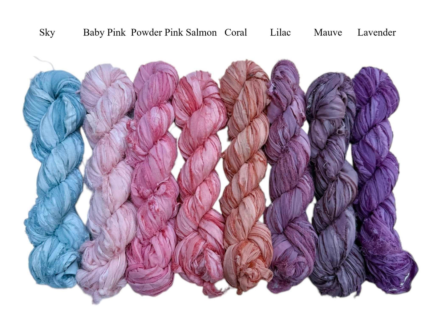 Maker's Craft Chiffon Sari Ribbon 40 Yards, 100 Gram Skein, for DIY Knitting, Christmas Decorations, Gift Wrapping, Scarf, Wall Hangings, Jewelry Makings, Toys (Lilac)