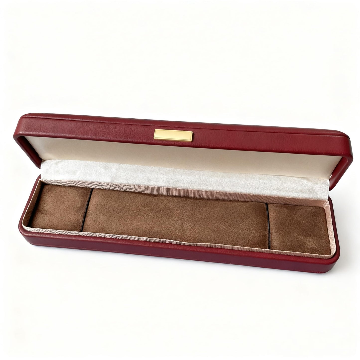 Luxury Burgundy Leather Jewelry Box with Soft Velvet Lining, Elegant Storage Case for Necklaces, Earrings, Bracelets & Watches, Small Travel Organizer Skin-friendly Artificial Leather Cover Gift