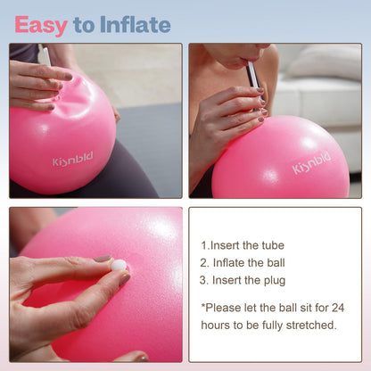 Small Exercise Ball, 9 Inch Mini Pilates Ball, Anti Burst and Slip Resistant Mini Yoga Ball for Stability, Fitness, Physical Therapy, Stretching & Core Strength Workout at Home Gym & Office