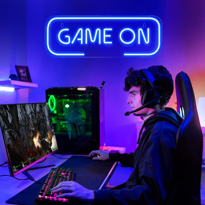 Kavaas Gamer Neon Sign, Game Controller LED Sign for Gaming Room Decor - Game Neon Sign for Teen Boy Room Decor - Best Gamer Gifts for Boys, Kids