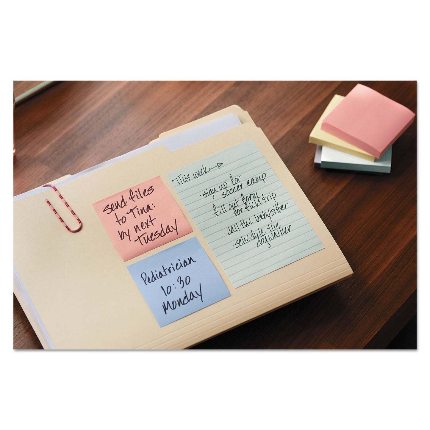 Post-it Greener Pop-up Notes, 12 Sticky Note Pads, 3 x 3 in., Made with 100% Recycled Paper, Accordion Sticky Notes Work with Pop-Up Note Dispenser, Sweet Sprinkles Collection