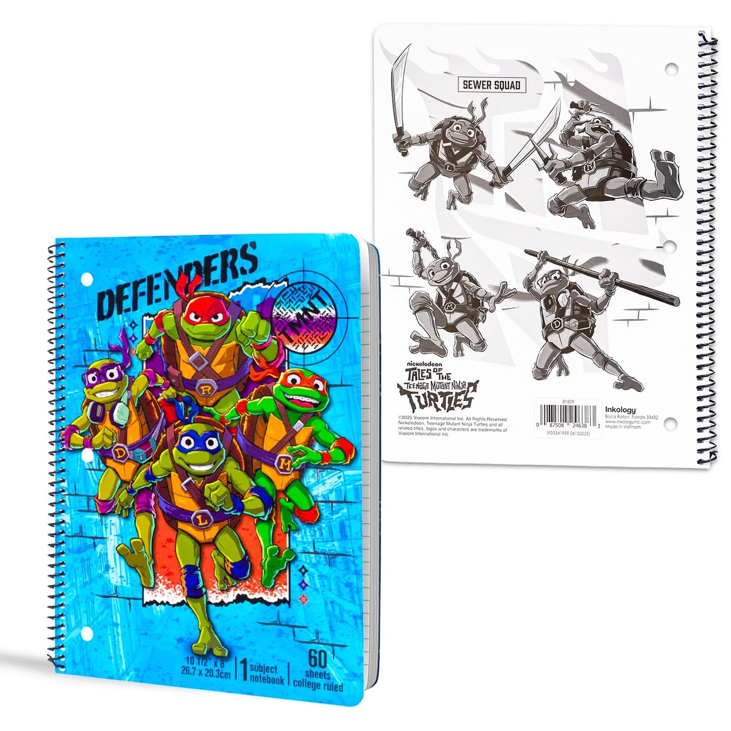 Teenage Mutant Ninja Turtles School Supplies Set - Bundle with 2 Spiral Notebooks, 2 Portfolio Folders, Stickers, More | TMNT School Supplies Set for Boys, Girls, Kids