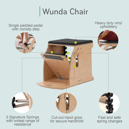 Balanced Body Pilates Wunda Chair, Pilates Equipment for Home or Studio Use