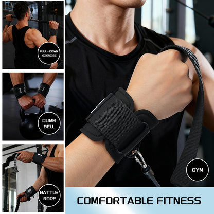 GOUNOD Lifting Wrist Straps with D Ring for Weightlifting & Gym – Heavy Duty Padded Wrist Support for Men & Women – Non-Slip Hand Grip Straps for Deadlifts, Pull Ups, Cable Machines & Bodybuilding