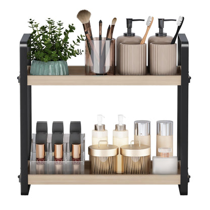 Bathroom Counter Organizer,Bathroom Countertop Organizer,Counter Shelf,Countertop Storage,Organization and Storage,Makeup Shelf,Sink Caddy(Brown 3 Tier)