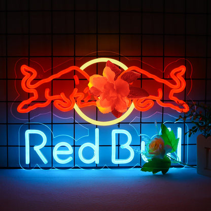 JFLLamp Crs LIGHT Neon Signs for Wall Decor Neon Lights for Bedroom Led Signs Suitable for Man Cave Bar Pub Restaurant Christmas Birthday Party Gift Led Art Wall Decorative Crs Light Bar Sign, 5V Usb Power, 17*11 Inch(Azure+red+white）