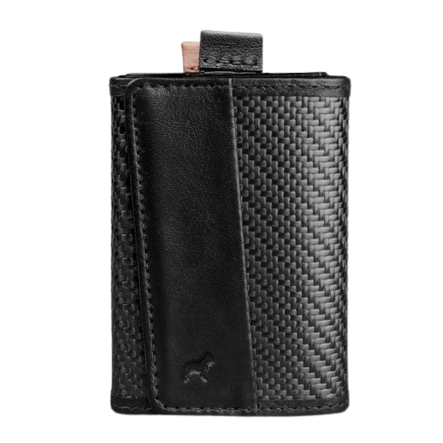 The Frenchie Co. - Speed Wallet Mini - Ultra-Slim RFID Card Holder - Minimalist Front Pocket Wallet for Men & Women - Carbon Fiber & Full-Grain Italian Leather