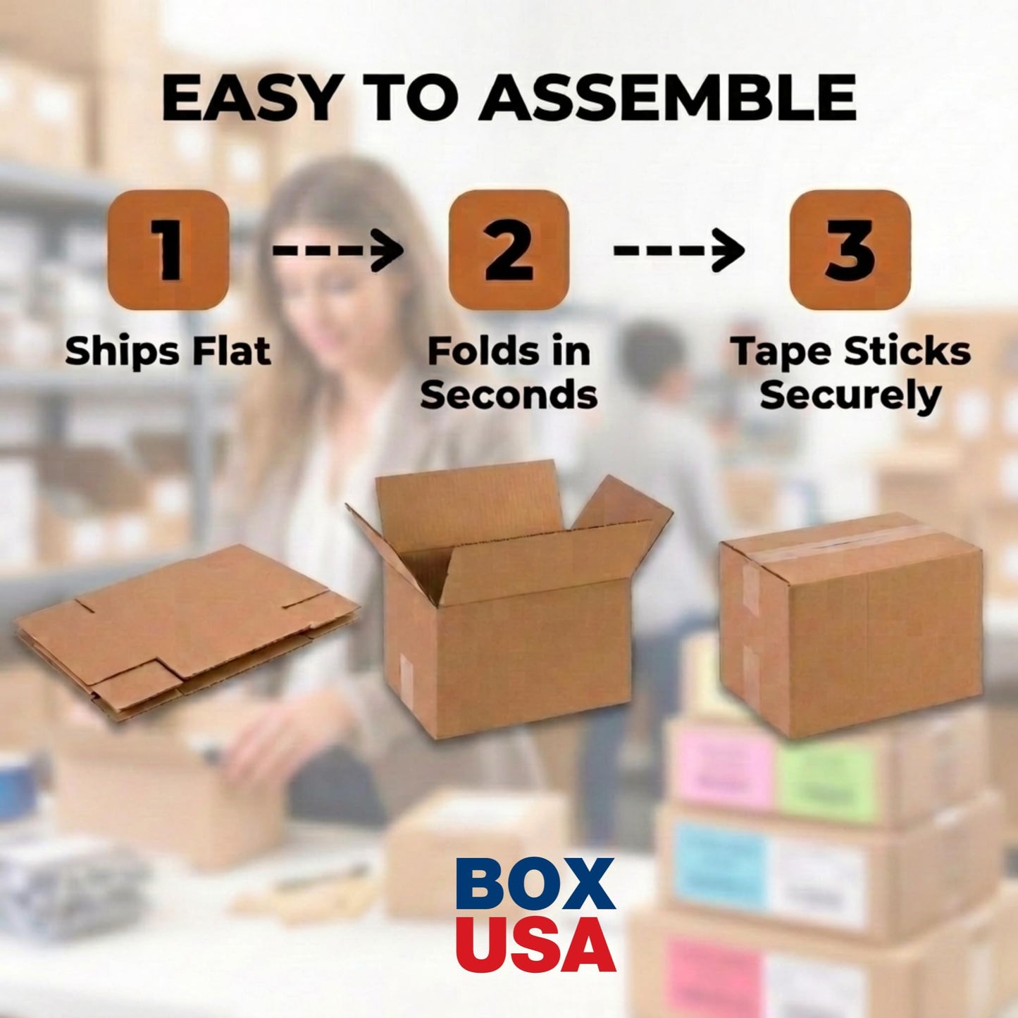 BOX USA Moving Boxes 22"L x 17"W x 12"H (10-Pack) Large - Corrugated Cardboard Box for Shipping, Mailing, Packing, Packaging and Storage