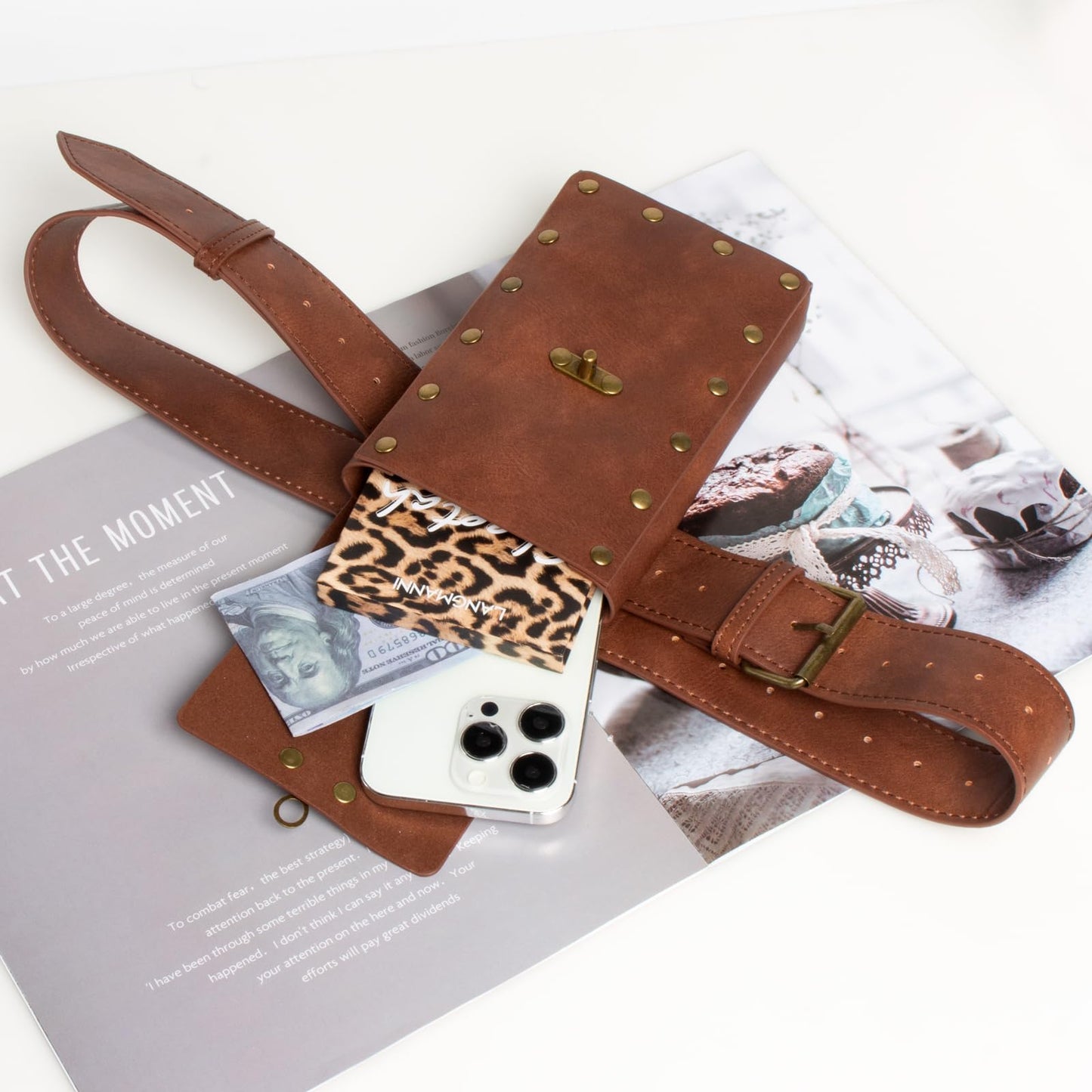 Belt Pouch Waist Bag Fanny Pack Steampunk Phone Holder Medieval Bag Leather Belt Renaissance Cosplay Costume Accessories
